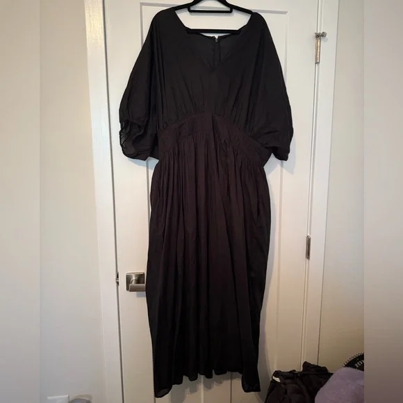 Banana Republic Black Belted Midi Dress - Picture 3 of 5